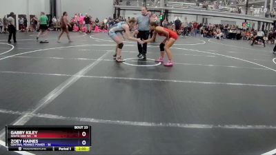 145 lbs Round 6 (8 Team) - Zoey Haines, Central Pennies Power vs Gabby Kiley, South Side WC