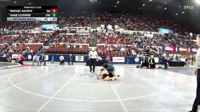 AA - 138 lbs 1st Place Match - Gage Clothier, Great Falls / MSDB vs Makael Aguayo, Billings West