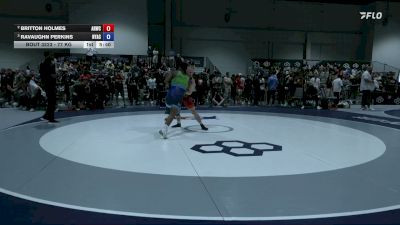 77 kg 3rd Place Match - Britton Holmes, Army (WCAP) vs RaVaughn Perkins, Nyac