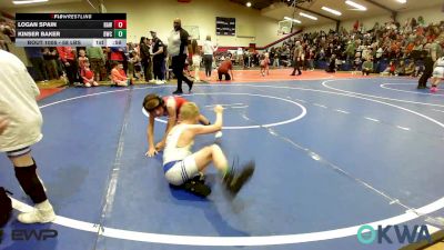 58 lbs Round Of 16 - Logan Spain, Raw Wrestling Club vs Kinser Baker, Berryhill Wrestling Club