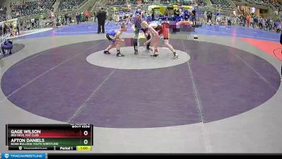 130 lbs Cons. Round 3 - Gage Wilson, Red Devil Mat Club vs Afton Daniels, Basin Bulldog Youth Wrestling