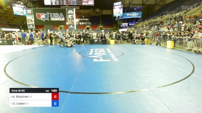 120 lbs Cons 16 #2 - Kaleb Blackner, UT vs Urijah Lopez, OH