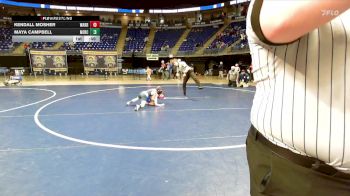 55 lbs Consy 4 - Kendall Mosher, Warren vs Maya Campbell, Mercer