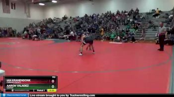 152 lbs Cons. Round 2 - Ian Kranendonk, Carbon County vs Aaron Valadez, Center