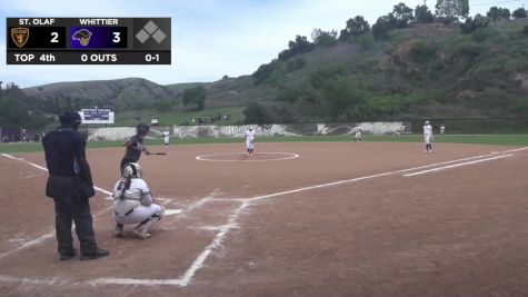 Replay: St. Olaf College vs Whittier | Mar 30 @ 1 PM