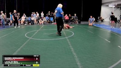 72 lbs Placement (4 Team) - Lachlan Beal, Junior Terps Northeast vs Damien Hernandez, Kraken Elite