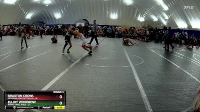 80 lbs Round 3 (10 Team) - Braxton Crowl, Michigan Gold Pittbulls vs Elliot Woodrow, Rising Kingz Gold