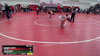 127 lbs Cons. Round 4 - Tegan Kral, New Ulm Area vs Kaysen Harms, Wabasso