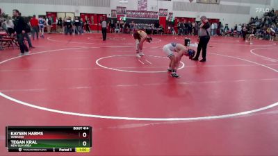 127 lbs Cons. Round 4 - Tegan Kral, New Ulm Area vs Kaysen Harms, Wabasso