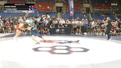 120 lbs Champ. Rd Of 64 - Ayden Tokita, ID vs Ryder Owen, WA