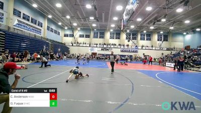 55 lbs Consi Of 8 #2 - Caleb Anderson, Rogers Iron Wrestling vs Dallas Fuqua, Springdale Youth Wrestling Club