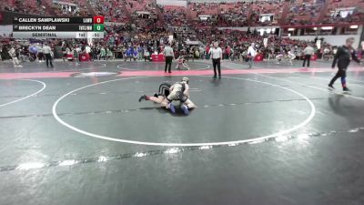 110 lbs Semifinal - Breckyn Dean, Team Nazar Training Center / Milton Monsters vs Callen Samplawski, Chippewa Elite Wrestling Club