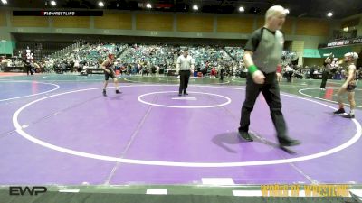 67 lbs Quarterfinal - Nixon Bentley, Driller Wrestling Club vs Evan Thiele, Mantanona TC