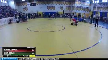 120 lbs 1st Place Match - Colt Brown, Lake Gibson vs Daniel Aranda, CFWA @ LHP