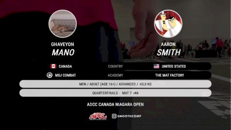 Ghaveyon Mano vs Aaron Smith 2025 ADCC Niagara Open