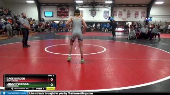 126 lbs Quarterfinal - Gage Burden, New London vs Logan Pennock, Fort Madison