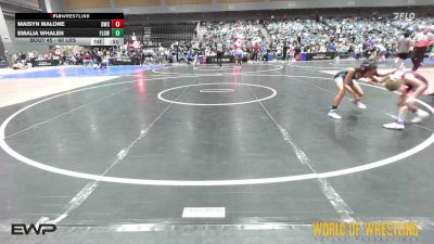 60 lbs Semifinal - Maisyn Malone, Bartlesville Wrestling Club vs Emalia Whalen, FLOW Academy