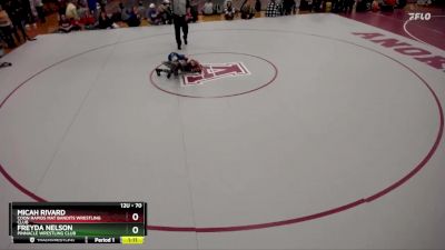 70 lbs Round 1 - Freyda Nelson, Pinnacle Wrestling Club vs Micah Rivard, Coon Rapids Mat Bandits Wrestling Club