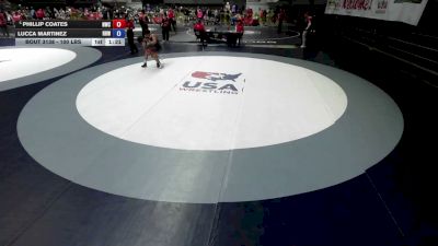100 lbs Cons. Semis - Phillip Coates, Nomad Wrestling Club vs Lucca Martinez, Rough House Wrestling