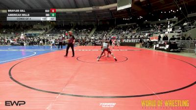 90 lbs Consi Of 4 - Braylee Gill, Beatrice Wrestling Club vs Americah Mills, Roundtree Wrestling Academy