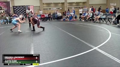 130 lbs Round 3 (8 Team) - Austin Duke, Cleveland Wrestling vs Miranda Lencrerot, Glasgow WA