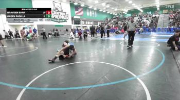 113 lbs Quarterfinal - Kaden Padilla, Alta Loma vs Brayden Barr, Paloma Valley