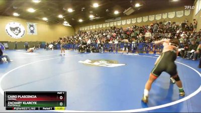 126 lbs Quarterfinal - Zachary Klarcyk, Porterville vs Cairo Plascencia, Central