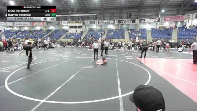 58 lbs Consi Of 8 #2 - Brax Peterson, Athlos Wrestling vs Matteo Pacifico, Arvada West