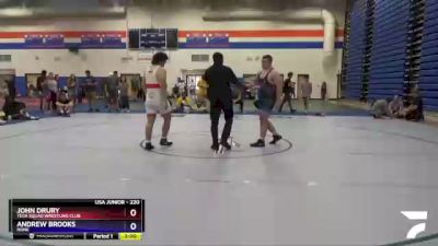 220 lbs Cons. Round 3 - John Drury, Tech Squad Wrestling Club vs Andrew Brooks, None