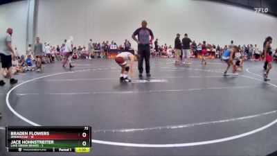 72 lbs Round 7 (10 Team) - Jace Hohnstreiter, Lake Gibson Braves vs Braden Flowers, Grindhouse