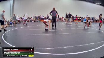 72 lbs Round 7 (10 Team) - Jace Hohnstreiter, Lake Gibson Braves vs Braden Flowers, Grindhouse