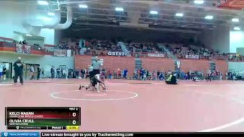 95 lbs Quarterfinal - Kelci Hagan, Salem Lions Middle School vs Olivia Crull, Northeastern