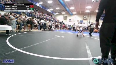 49 lbs 3rd Place - Bennett Grose, Ponca City Wildcat Wrestling vs Jantzen Duran, Jay Wrestling Club