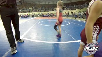 43 lbs Round Of 32 - Kutter Gay, Blackwell Wrestling Club vs Preslie Dickerson, Clinton Youth Wrestling