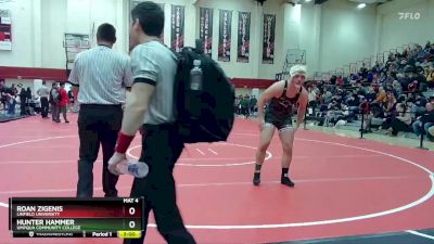 197 lbs Champ. Round 2 - Roan Zigenis, Linfield University vs Hunter Hammer, Umpqua Community College