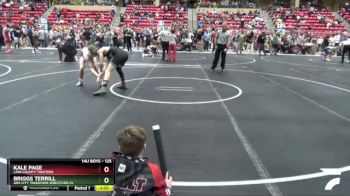 125 lbs Quarterfinal - Briggs Terrill, Ark City Takedown Wrestling Cl vs Kale Page, Linn County Twisters