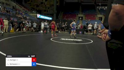 126 lbs Quarters - Justyce Zuniga, WA vs Logan Schwanz, MN