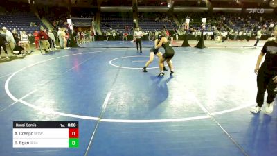 132 lbs Consolation - Amya Crespo, Springfield Central (W) vs Brielle Egan, Pelham