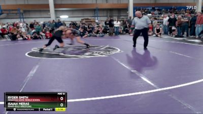 138 lbs Quarterfinal - Ryder Smith, Mountain Home Middle School vs Isaiah Meras, Idaho Gold Wrestling