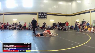 98 lbs Cons. Round 3 - Ryder Mikels, Portage Wrestling Club vs Ryker Wassmer, Unattached