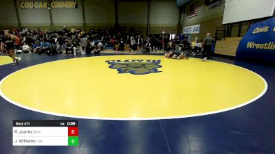 168 lbs Consi Of 16 #1 - Ray Juarez, Bakersfield vs Justice Williams, Liberty (MO)