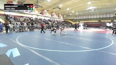 126 lbs Champ. Round 3 - Uriel Cruz, Paloma Valley vs Armani Guzman, Hillcrest