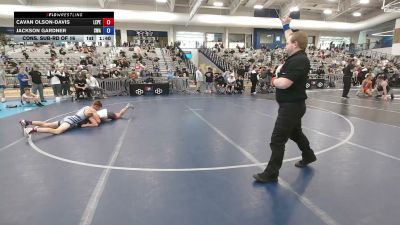 126 lbs Cons. Sub-rd Of 16 - Cavan Olson-Davis, Legacy Performance vs Jackson Gardner, Sanderson Wrestling Academy