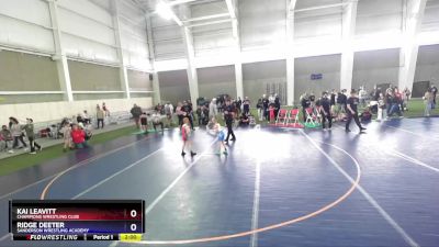 53 lbs Quarterfinal - Kai Leavitt, Champions Wrestling Club vs Ridge Deeter, Sanderson Wrestling Academy