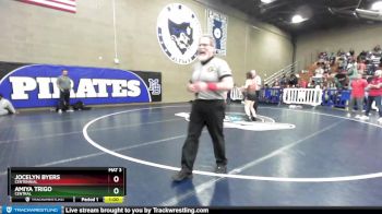 150 lbs 7th Place Match - Jocelyn Byers, Centennial vs Amiya Trigo, Central