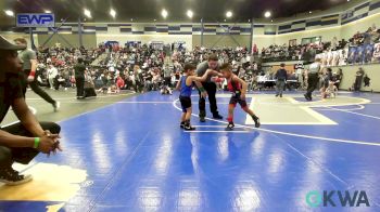 45 lbs Round Of 16 - Josiah Rosas 3, OKC Saints Wrestling vs Creek Rangel, HBT Grapplers