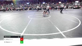 53 lbs Round Of 32 - Nathan Wiley II, Butler Youth Wrestling vs Madden Moore, Keystone Wrestling Club