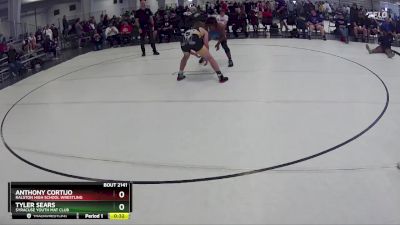168 lbs Cons. Round 4 - Anthony Cortijo, Ralston High School Wrestling vs Tyler Sears, Syracuse Youth Mat Club