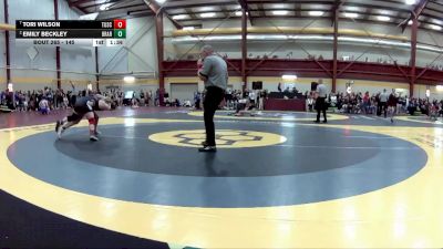 145 lbs Quarterfinal - Tori Wilson, Tuscarawas Valley HS vs Emily Beckley, Broken Arrow