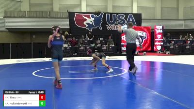 12U Girls - 69 lbs Semis - Hais Thao, Combat Athletics Wrestling Club vs Aubriella Hollandsworth, Ohio